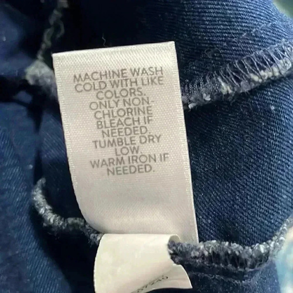 J Jill cyanotype plant pattern denim blazer one button large - Picture 7 of 7